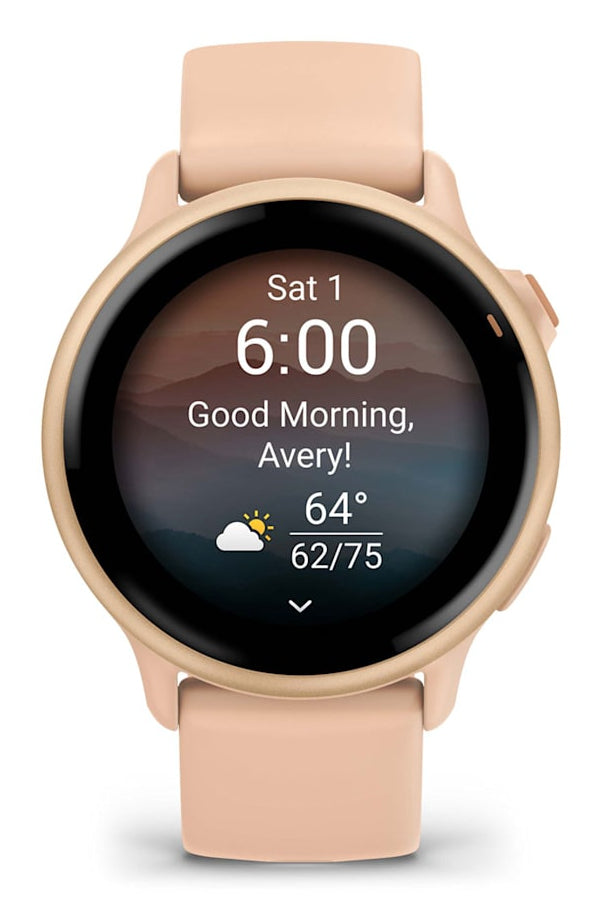Garmin Vivoactive 6 – Smartwatch – GPS, WLAN, Schwimmen, Pink Dawn, Sportarmband