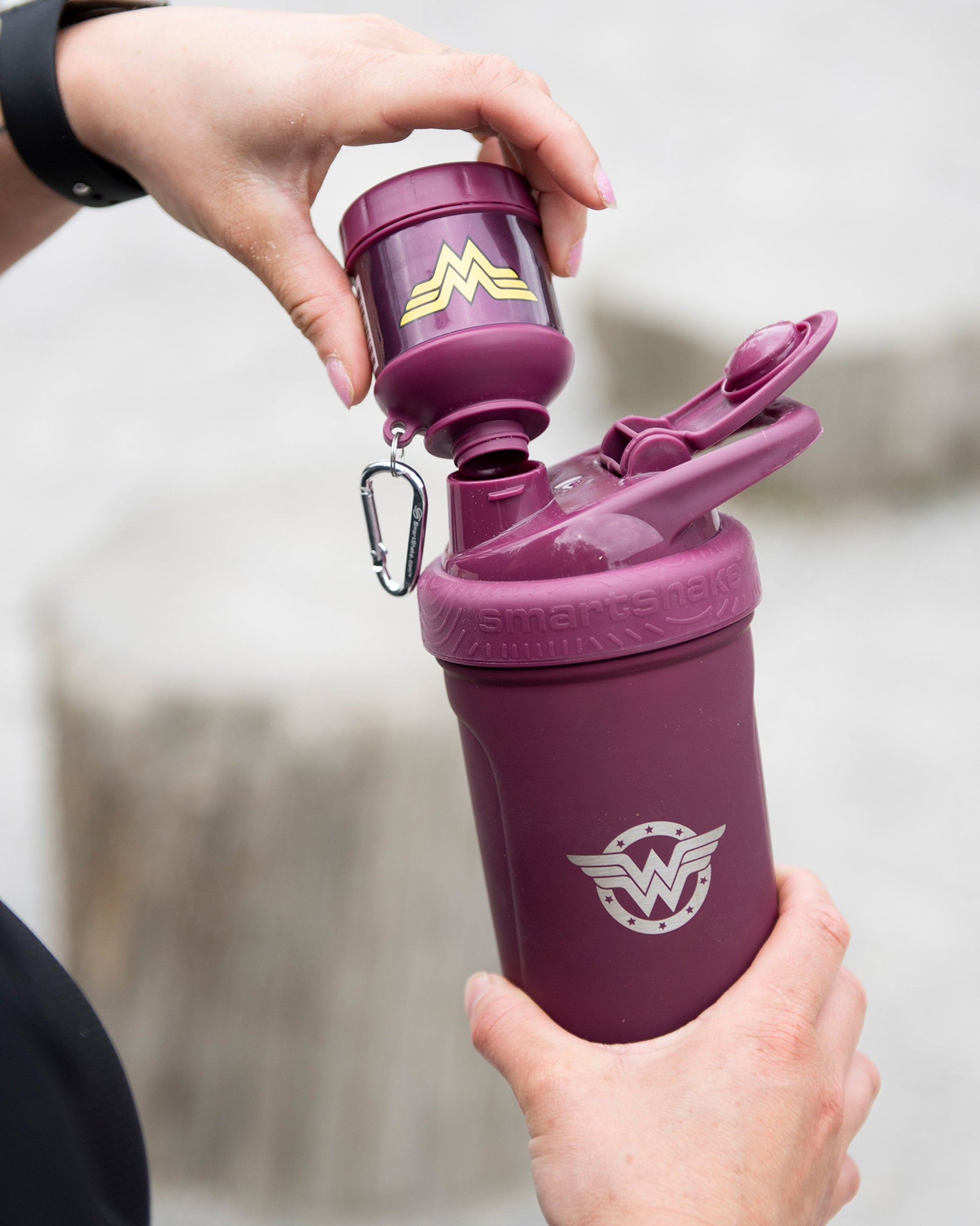 Smartshake Whey2GO – Vorratsdose 110 ml, Kunststoff, Bordeaux