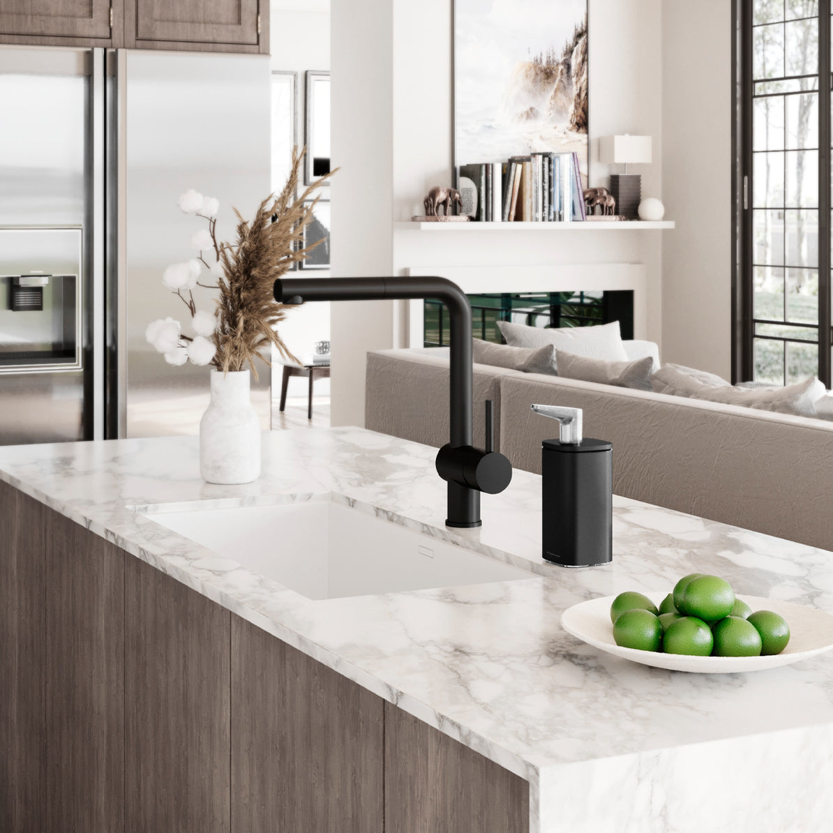 Simplehuman KT1192 Seifenspender – Edelstahl, Schwarz, 295 ml