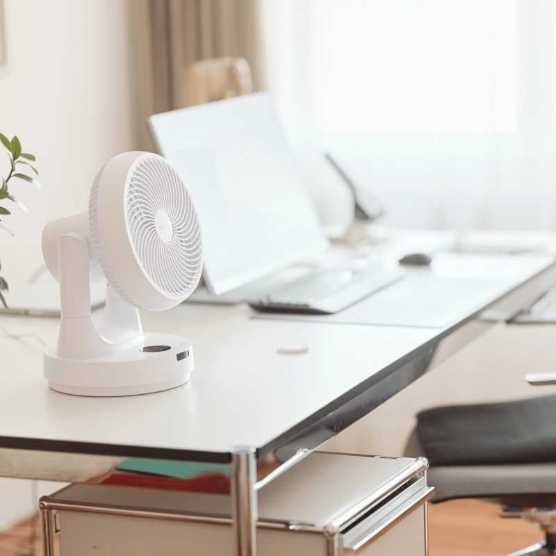 Ecofort Tischventilator ecoQ SilentAir Tavo – 25 cm, 8 Stufen, oszillierend, Fernbedienung, 30 W, 48 dB(A)