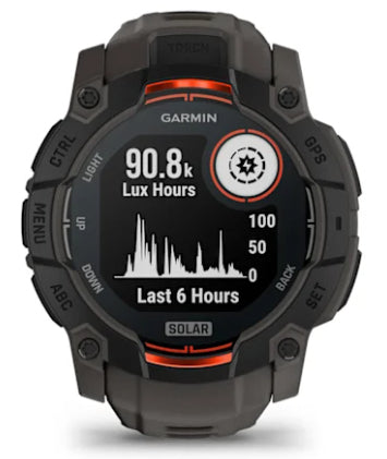 Garmin Instinct 3 Solar – GPS-Smartwatch – 50 mm, GPS, NFC, Schwarz, 26 mm, Sportarmband