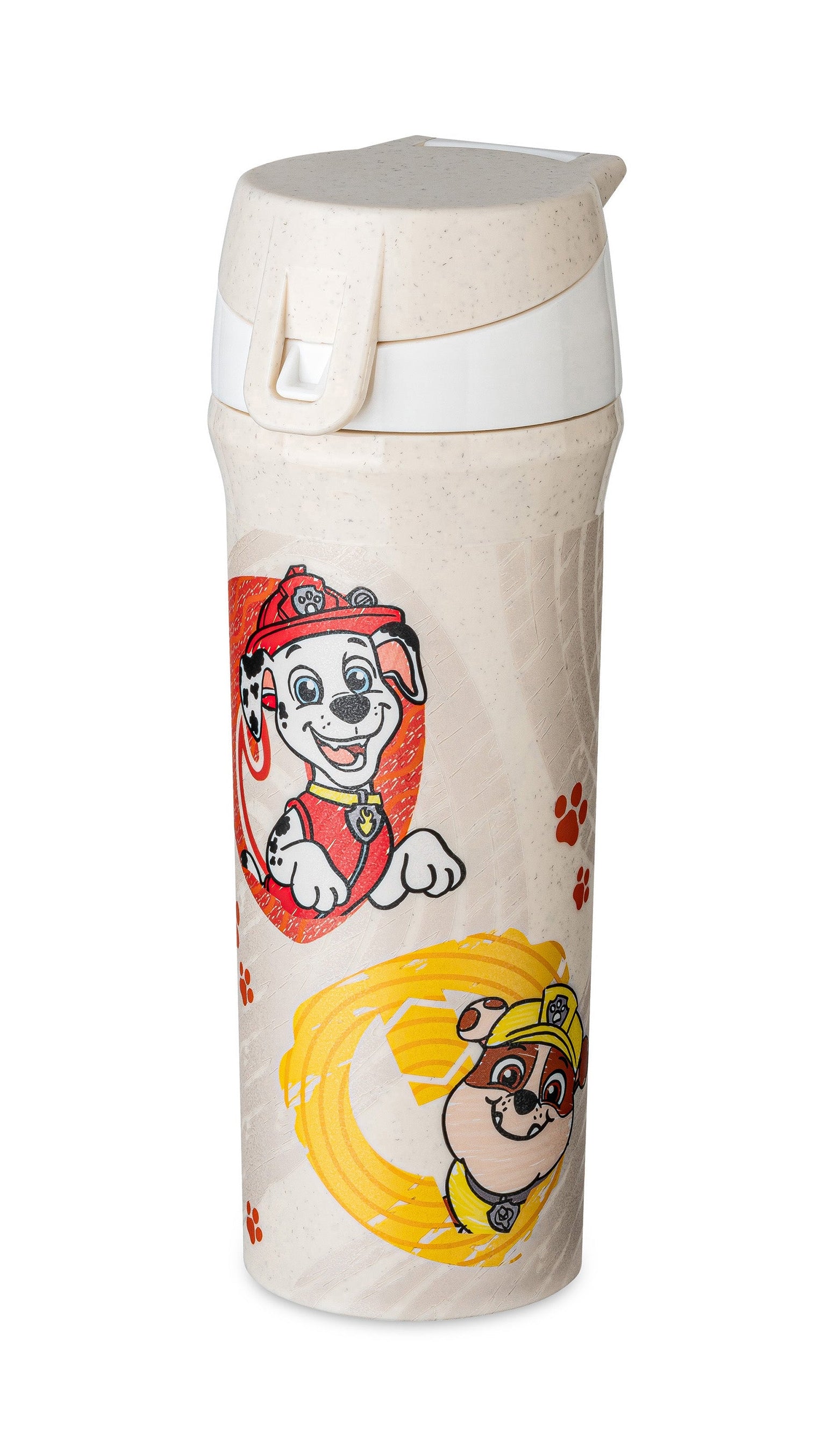 koziol Kindertrinkflasche 500 ml – biozirkulärer Kunststoff, Klappdeckel, PAW PATROL