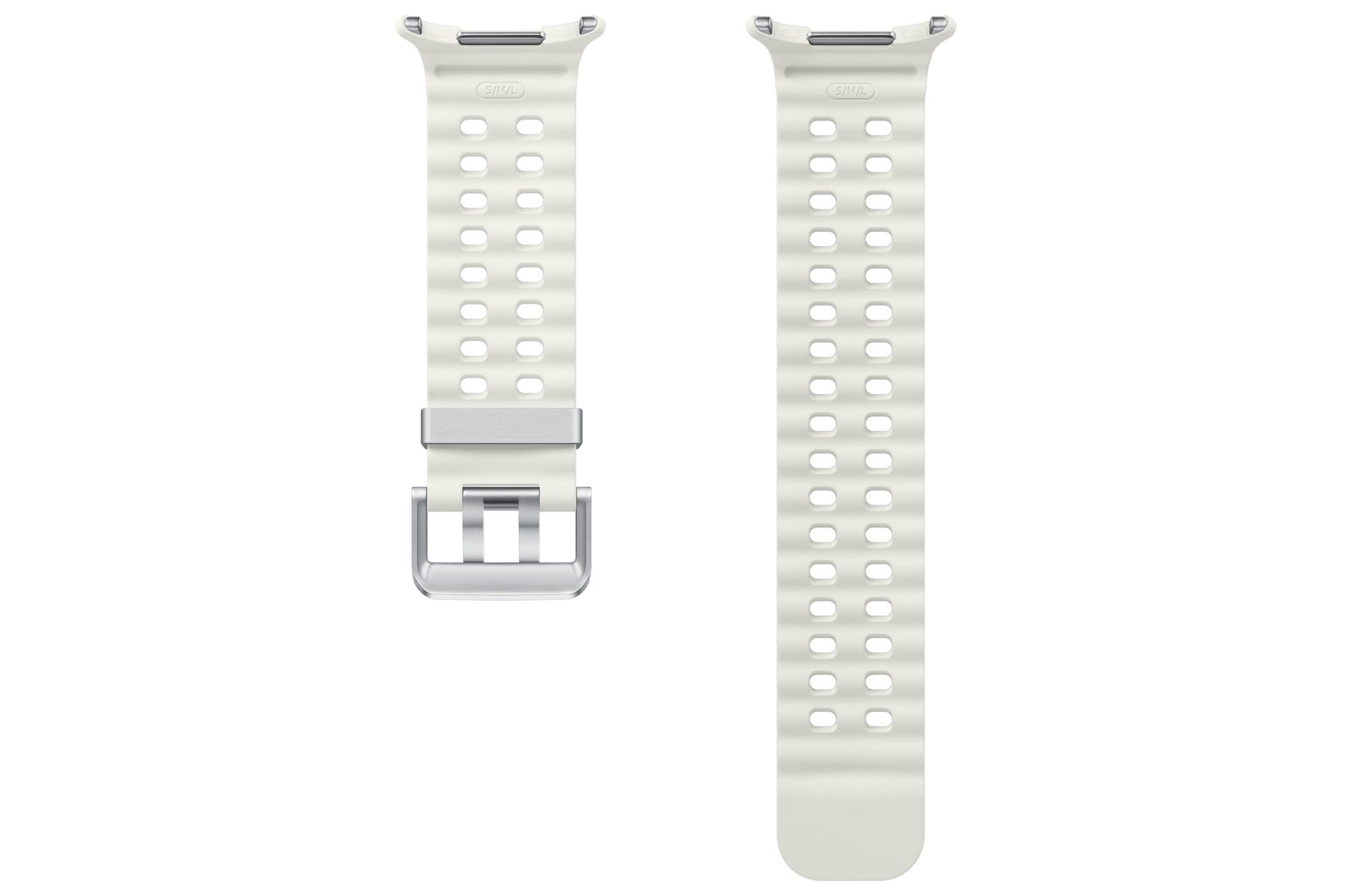 Samsung Marine Band ET-SNL70 – Armband – für Galaxy Watch Ultra, Weiss, Nitrilkautschuk, Titan-Schnalle