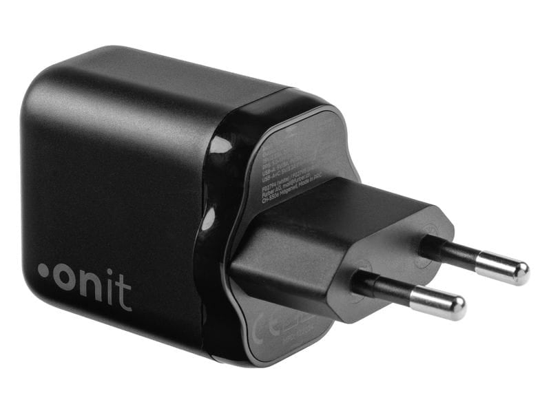 ONIT F02795 USB-Wandladegerät 35 W – USB-C×1, USB-A×1 – PD 3.0, PPS, QC 3.0, GaN – Schwarz