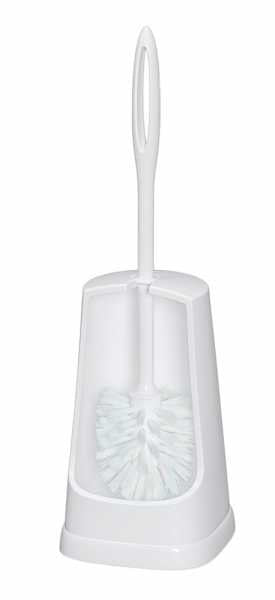 Wenko – WC-Bürstenset – Kunststoff, Weiss, bodenstehend, H 40,5 cm