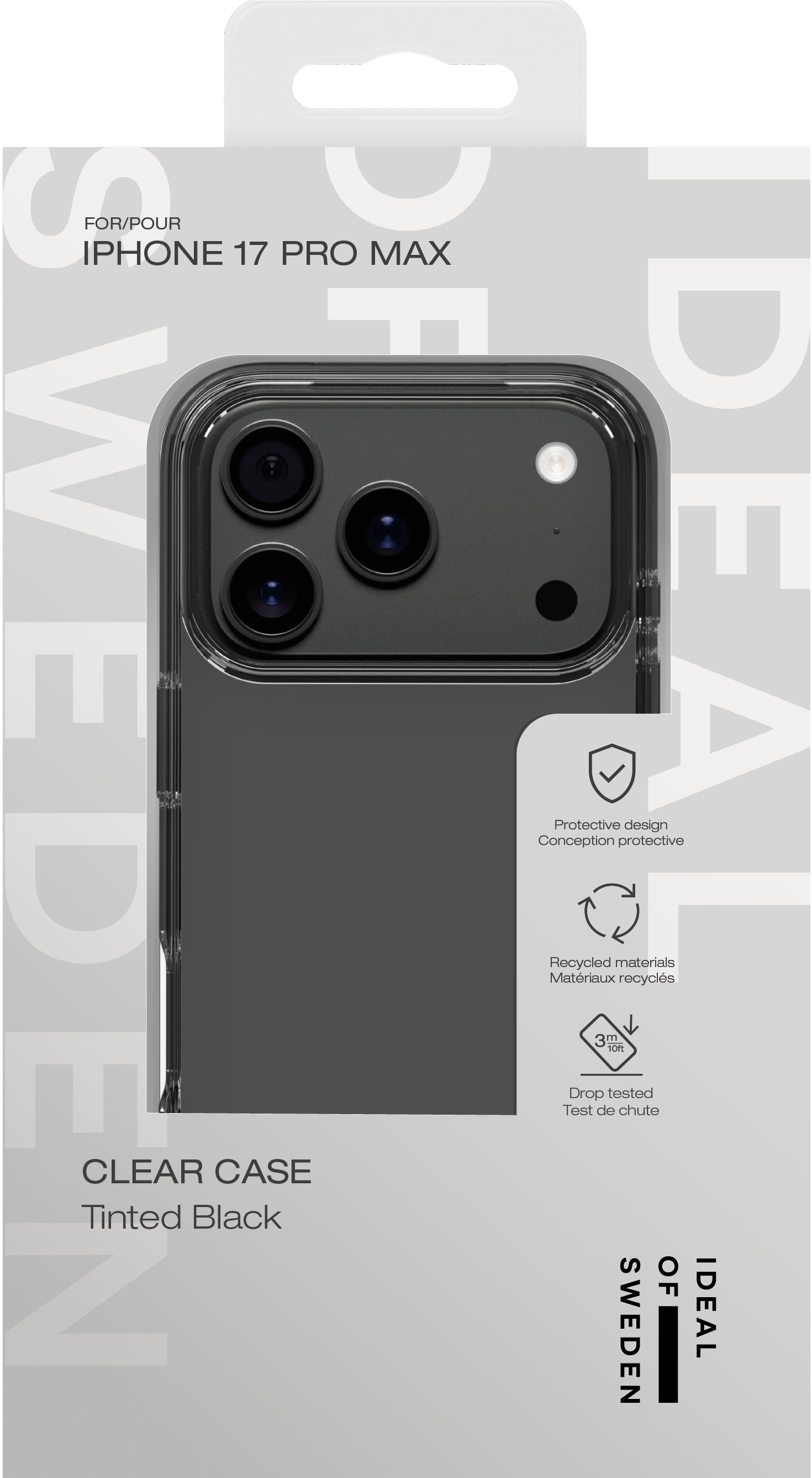 iDeal of Sweden Clear Case Backcover MagSafe – Schwarz – für iPhone 17 Pro Max