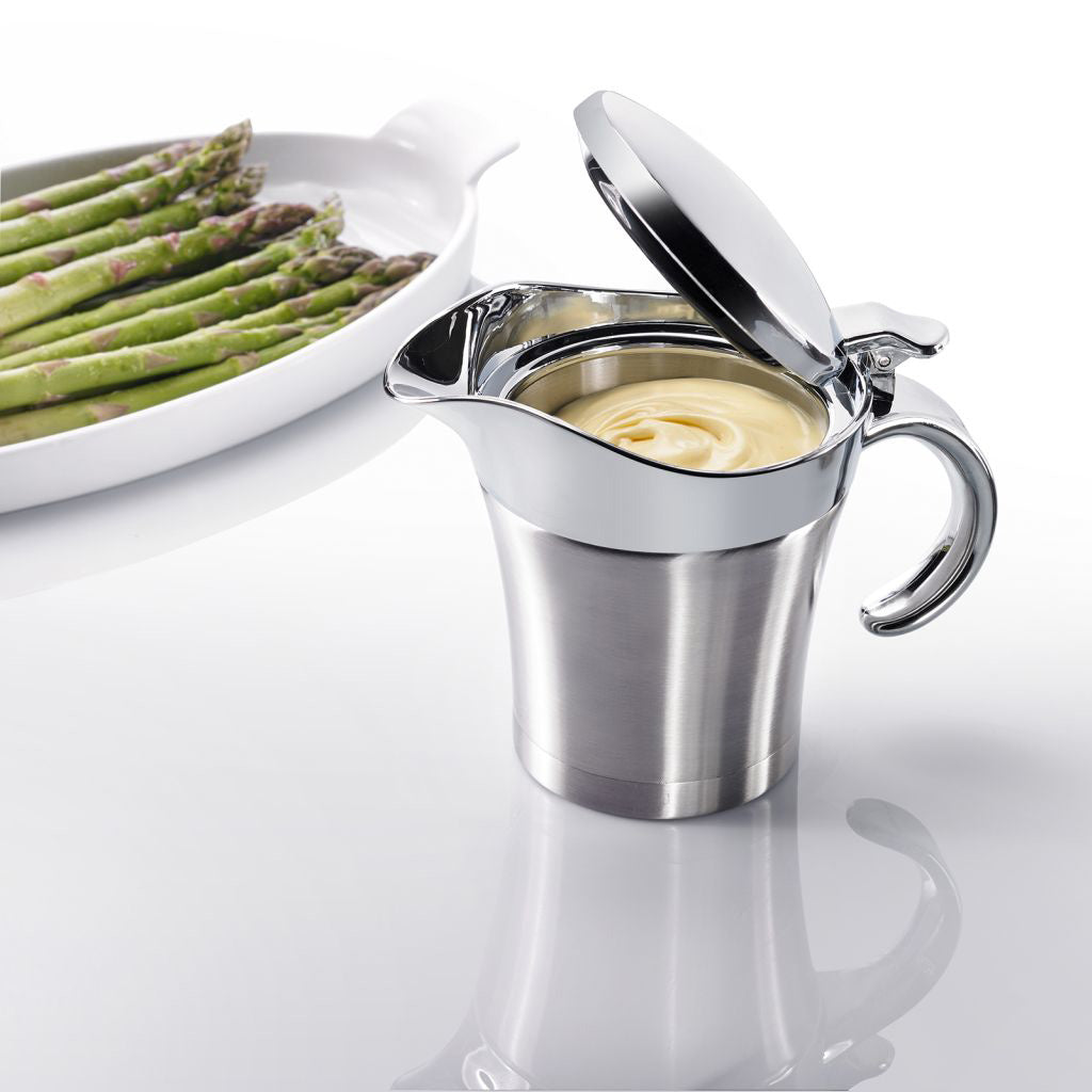 Westmark Saucenschale – 500 ml, Ø 18 cm, H 14,3 cm, Edelstahl/Kunststoff, Silber, BPA-frei