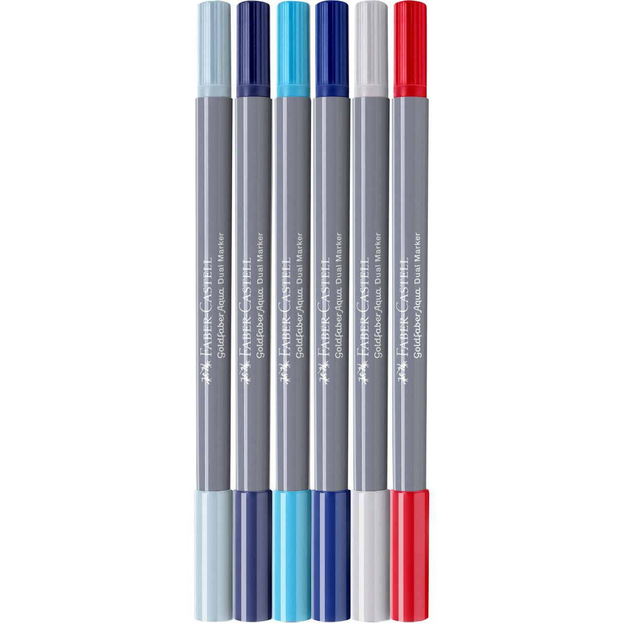 Faber-Castell Goldfaber Aqua Filzstifte, sortierte Strichbreite, 6 Farben