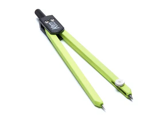 Kern Scola Zirkel – Länge 135 mm, max. Kreis-Ø 30 cm, mit Minendose, gelb