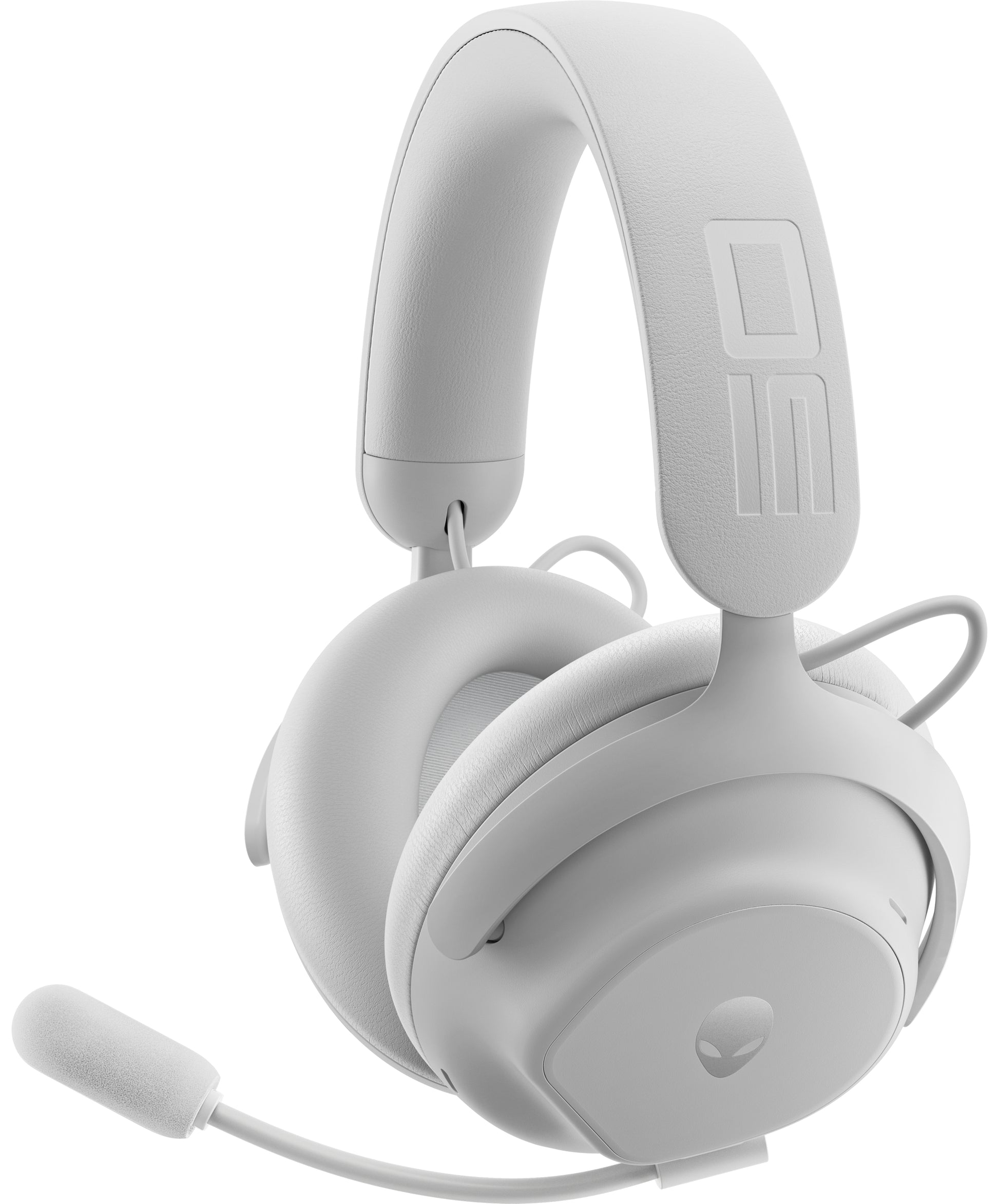 Alienware Pro Wireless Gaming-Headset – Over-Ear, Stereo, Kabel + BT, ANC, mit USB-C-Dongle, Schwarz/Weiss