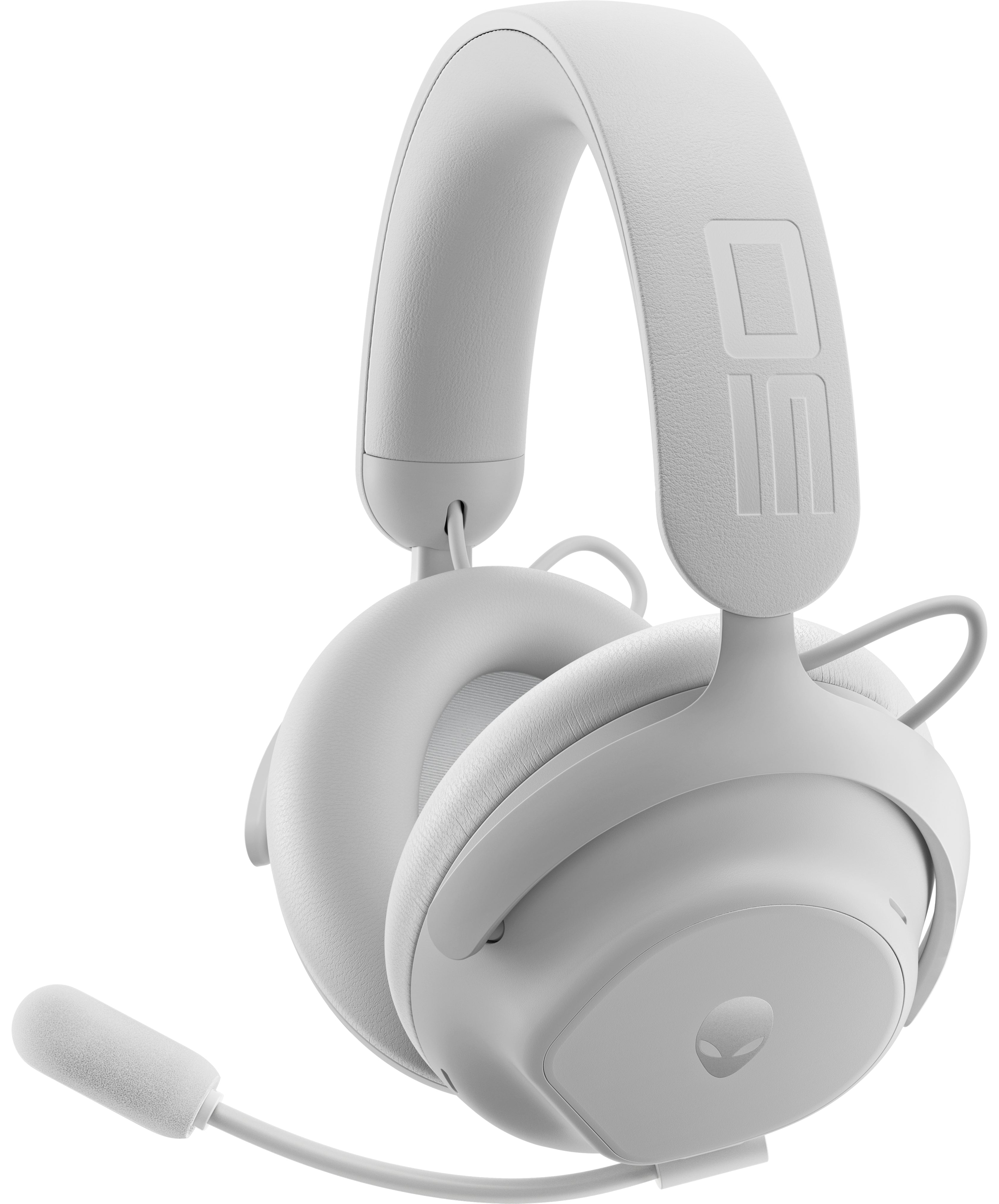 Alienware Pro Wireless Gaming-Headset – Over-Ear, Stereo, Kabel + BT, ANC, mit USB-C-Dongle, Schwarz/Weiss