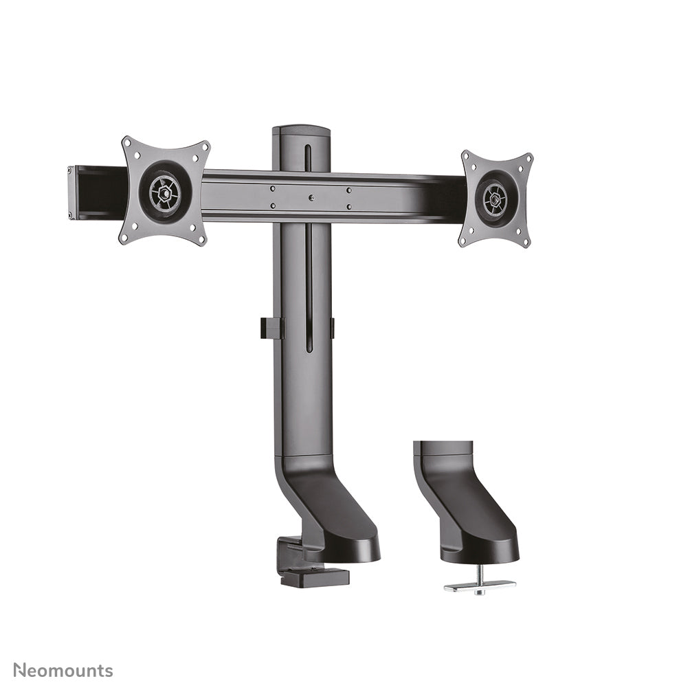 Neomounts Tischhalterung, Dual, Tischklemme, bis 27", 7 kg, neigen/schwenken/drehen, schwarz