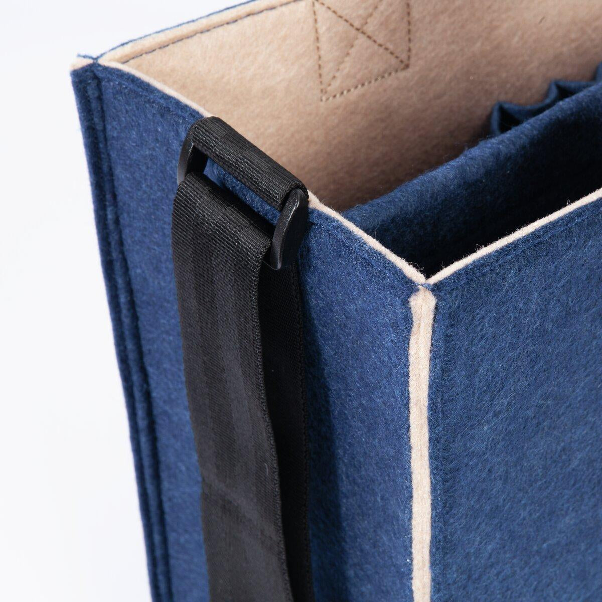 Sigel Desk Sharing Bag Bicol M – Schultertasche, Beige/Blau