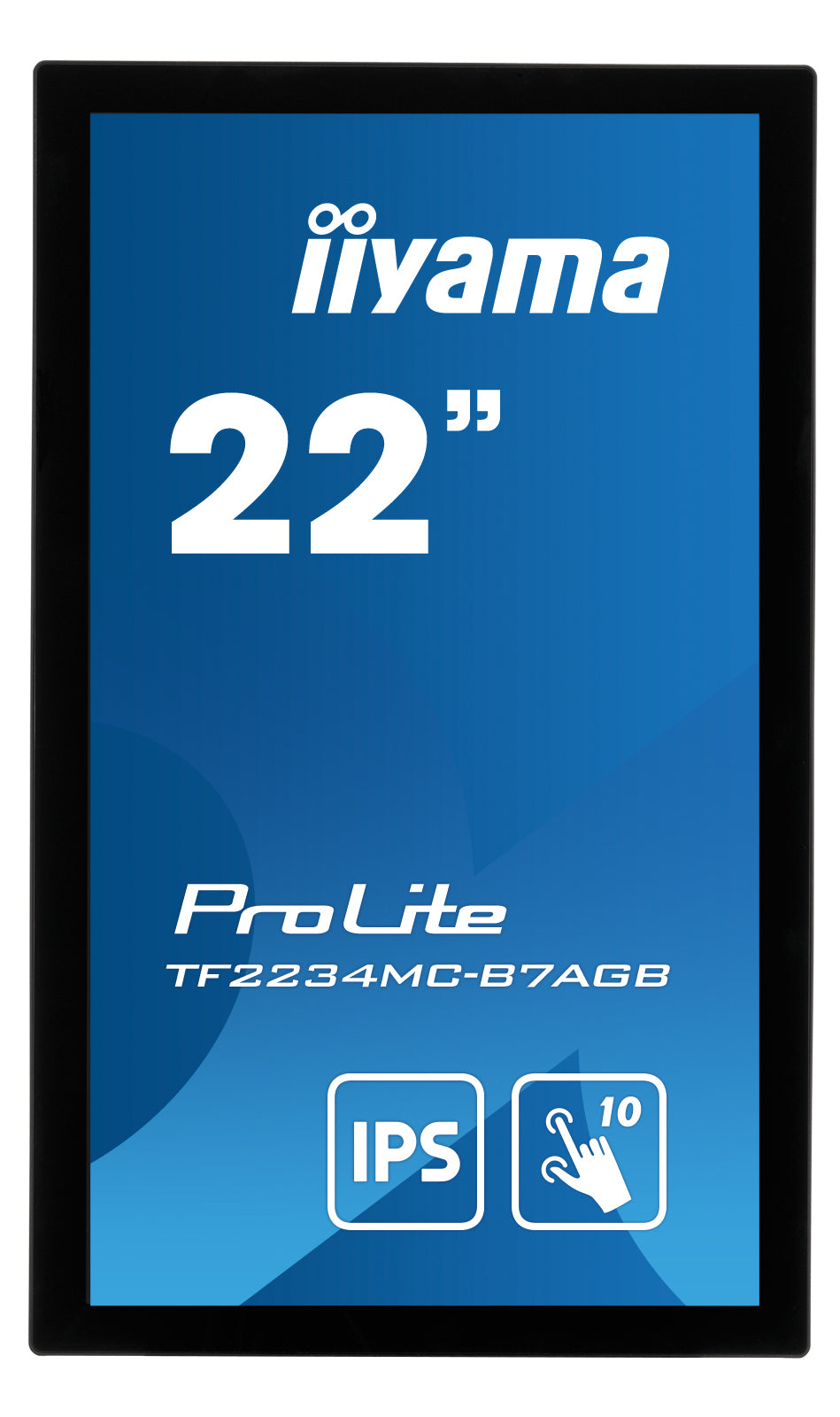 iiyama TF2234MC-B7AGB – Monitor, 21,5", 1920 × 1080 (Full HD), IPS, 60 Hz, 350 cd/m², VESA 100 × 100, Schwarz