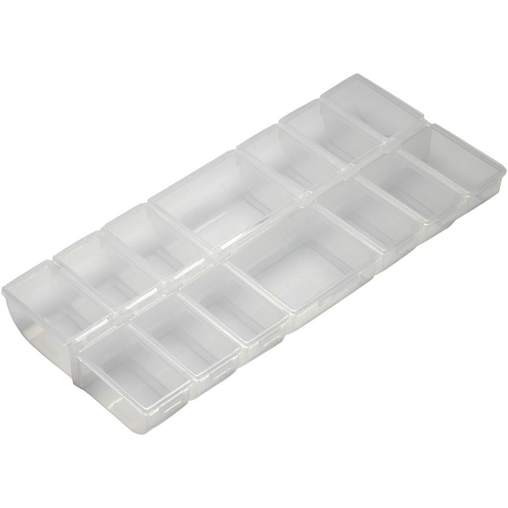 Creativ Company 13163 Aufbewahrungsbox (mit Deckel) – Kunststoff – Transparent – mit Verriegelung