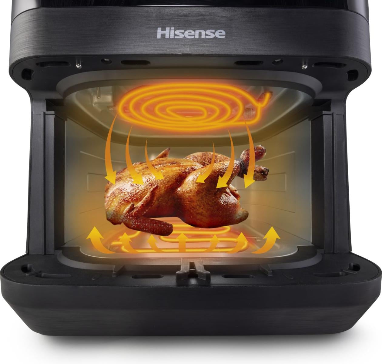 Hisense Heissluftfritteuse HAF2100DCD – 7,7 l, 10 Programme, 2100 W – schwarz