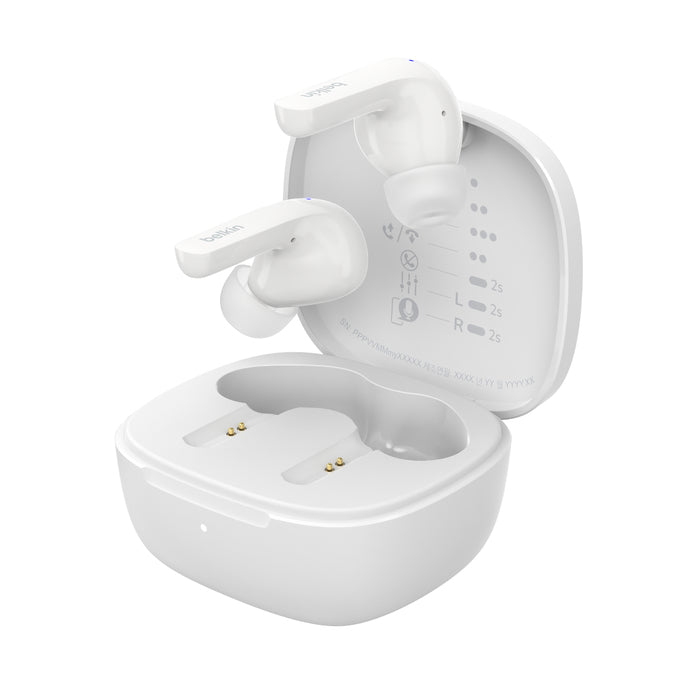 Belkin Motion True Wireless Ohrhörer – In-Ear Kopfhörer – Bluetooth – Weiss