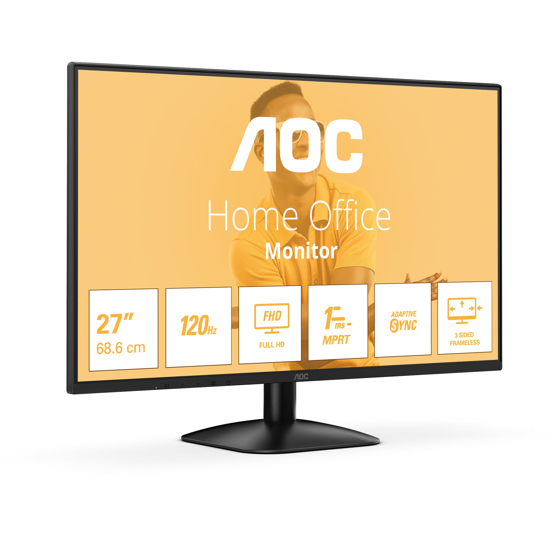 AOC 27B31H – Monitor, 27", 1920 × 1080 (Full HD), IPS, 120 Hz, Adaptive Sync, Grau