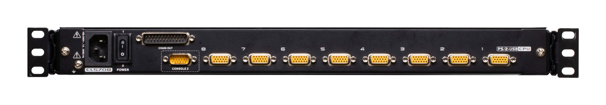 ATEN KVM-Switch, 8 Port, 17" LCD, Schweizer/DE-Tastatur
