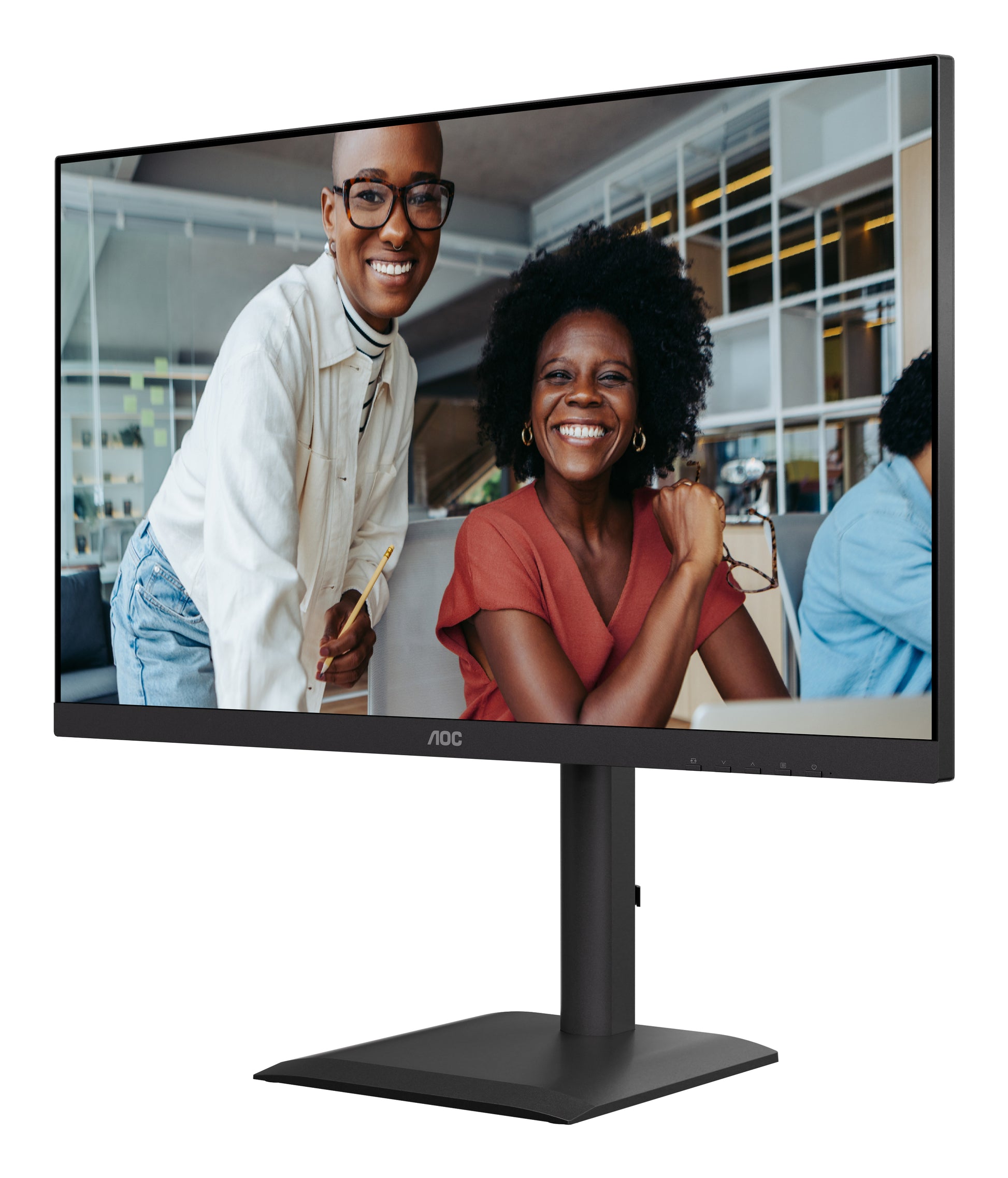 AOC U27E4CV – Monitor, 27", IPS, 60 Hz, 400 cd/m², USB-C, USB-Hub, Adaptive Sync, VESA 100 × 100, Schwarz