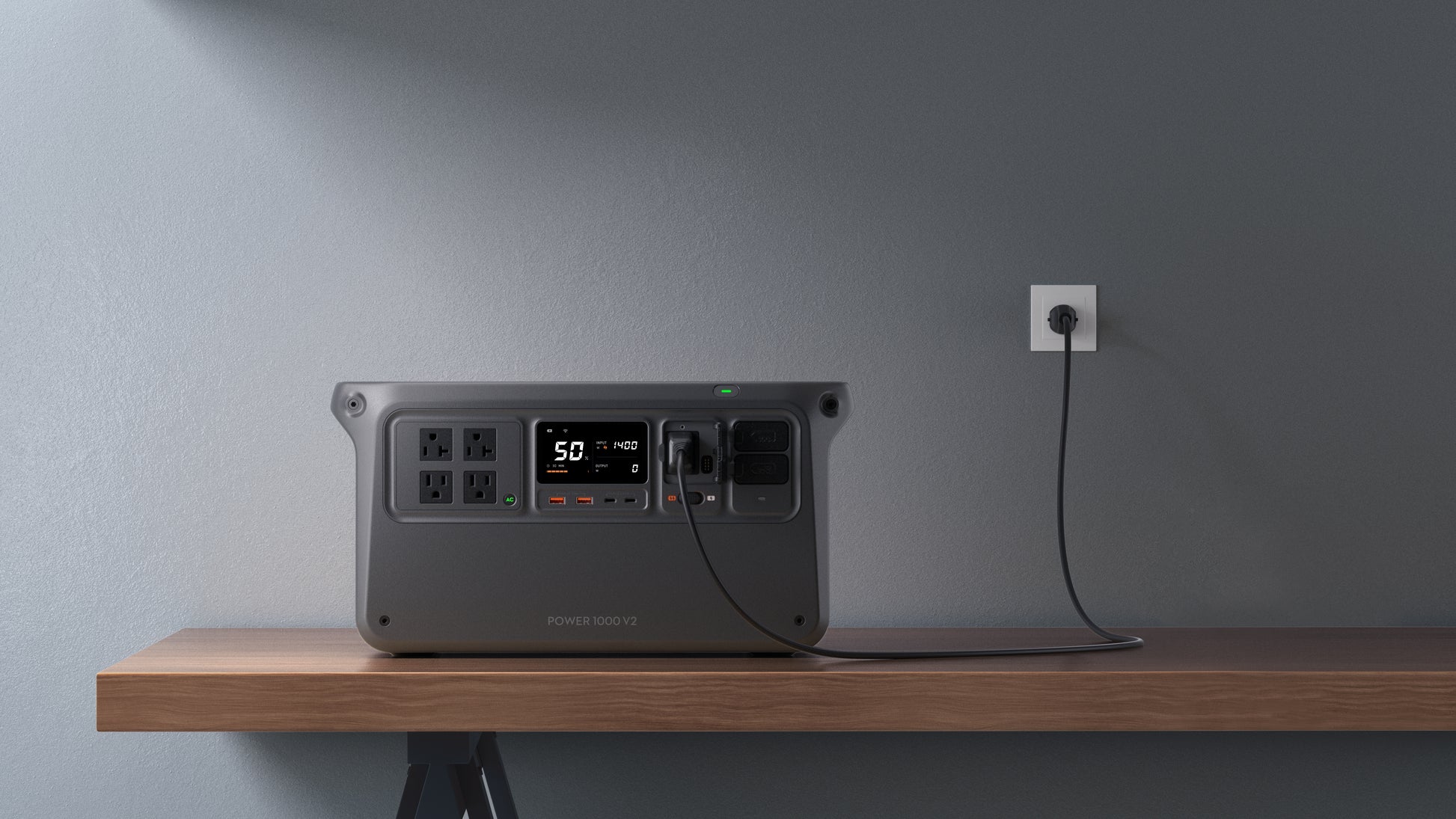 DJI Power 1000 V2 – Powerstation, 1024 Wh, 2600 W AC, LiFePO4, 6× AC, LCD, Wireless Charger