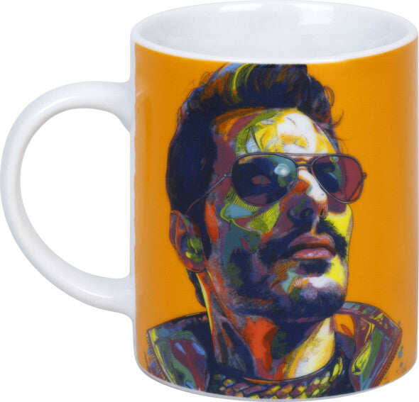 Könitz Porzellan Kaffeebecher Freddy Mercury – 300 ml, Ø 8,1 cm, H 9,5 cm, Porzellan, spülmaschinenfest