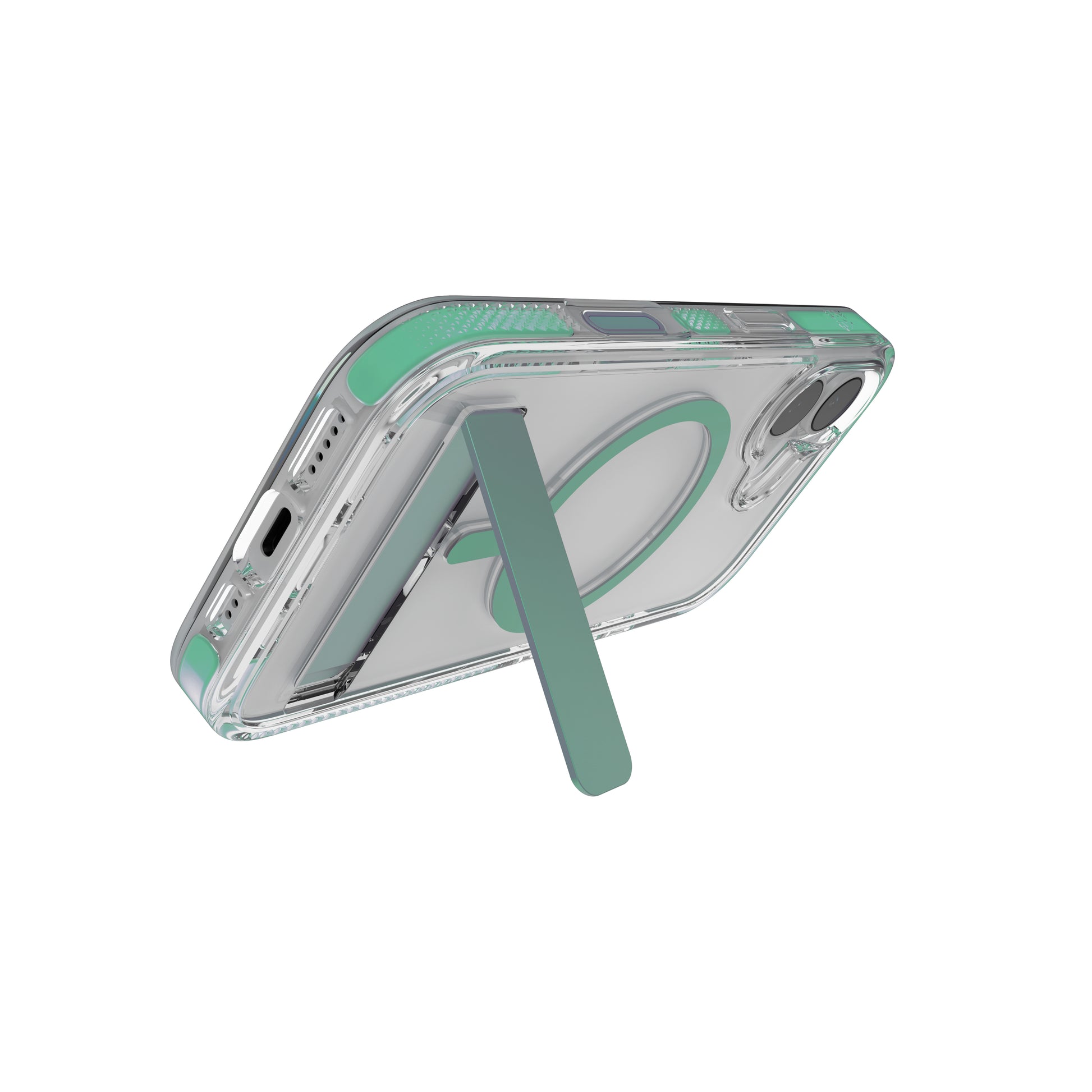 ZAGG Santa Cruz Snap Backcover – für Apple iPhone 17, MagSafe, mit Ständer, Graphen, Grün, bis 4 m Sturzsicher