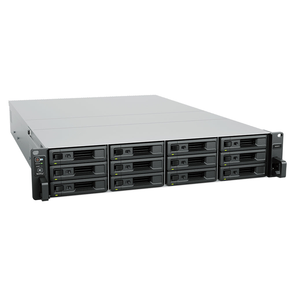 Synology SA3410 – 12-Bay Rack 2U NAS – Intel Xeon D-1541, 16 GB RAM, 10GbE, DSM