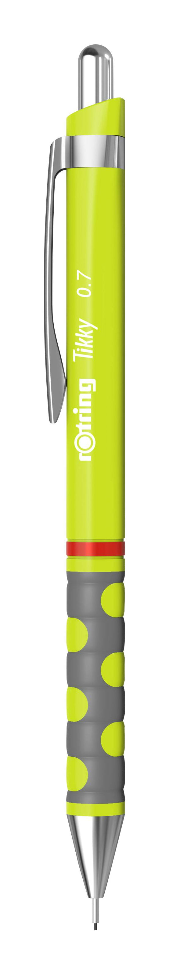 Rotring Tikky Druckbleistift – 0,7 mm – Limette – mit Radierer – 1er-Pack