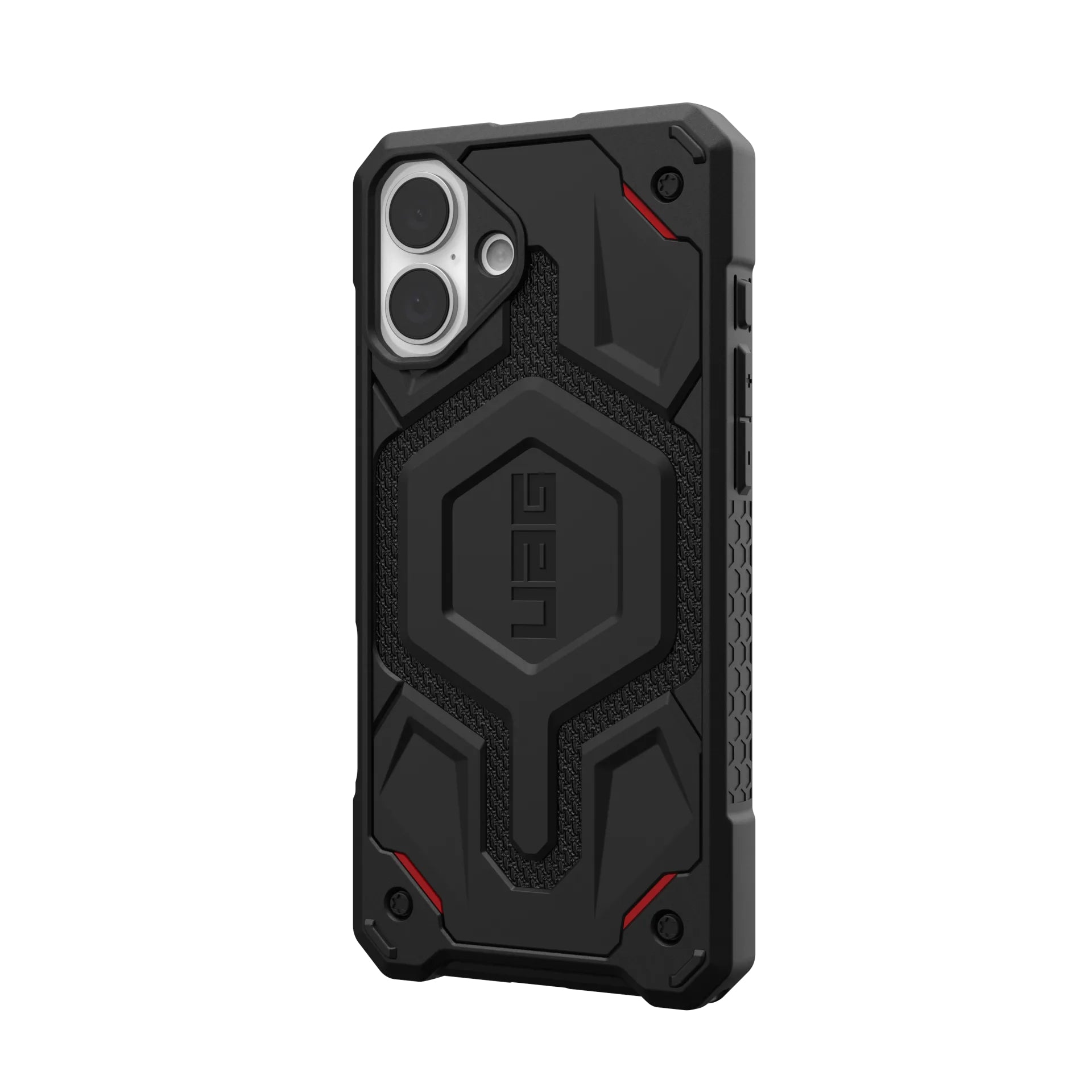 Urban Armor Gear Backcover Monarch Pro – für Apple iPhone 16 Plus – schwarz – Kevlar – MagSafe-kompatibel