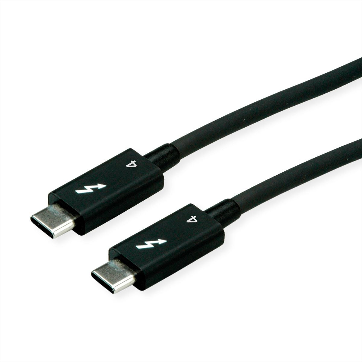 ROLINE Thunderbolt 4 (USB-C) Kabel – 40 Gbit/s – 1 m – PD 100 W – 8K/60 – Schwarz