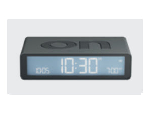 LEXON Digitalwecker – Snooze, USB, 10,4 × 2,6 × 6,5 cm, Grau