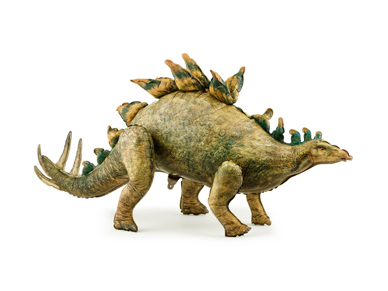 PartyDeco Folienballon Jurassic Stegosaurus – mehrfarbig – 112 × 51 cm – Folie – 1 Stück – inkl. Strohhalm