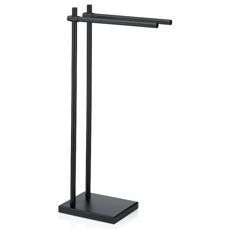 Kela Handtuchständer Devin – 2 Arme, 18×36×79 cm, Metall, matt pulverbeschichtet, Schwarz