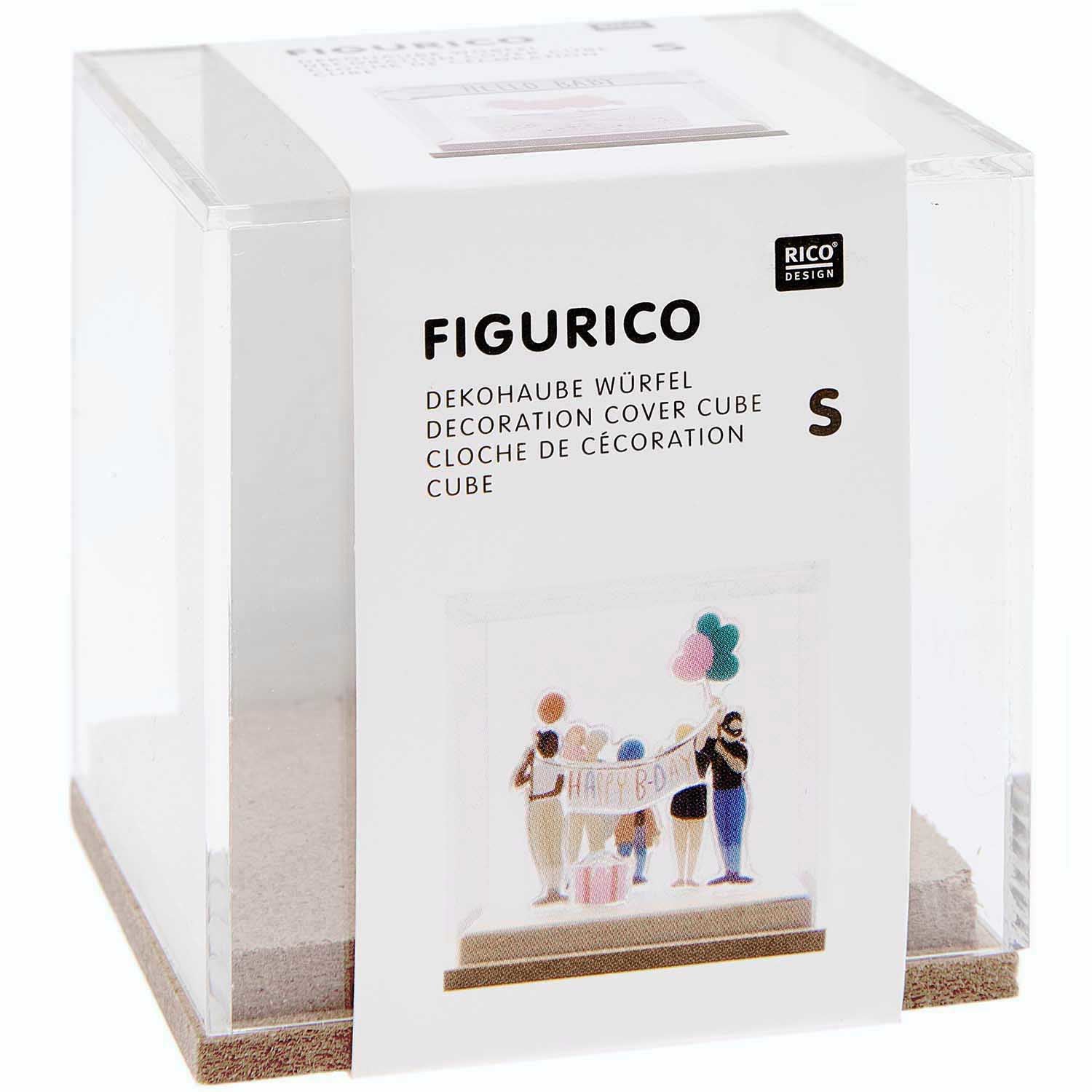 Rico Design Dekohaube – 60 × 65 × 60 mm – Acryl/MDF – Transparent