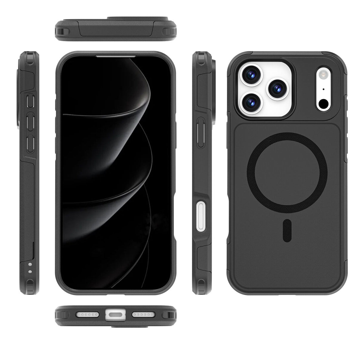 4smarts Backcover – für Apple iPhone 17 Pro Max – schwarz – TPU/PC – MagSafe-kompatibel