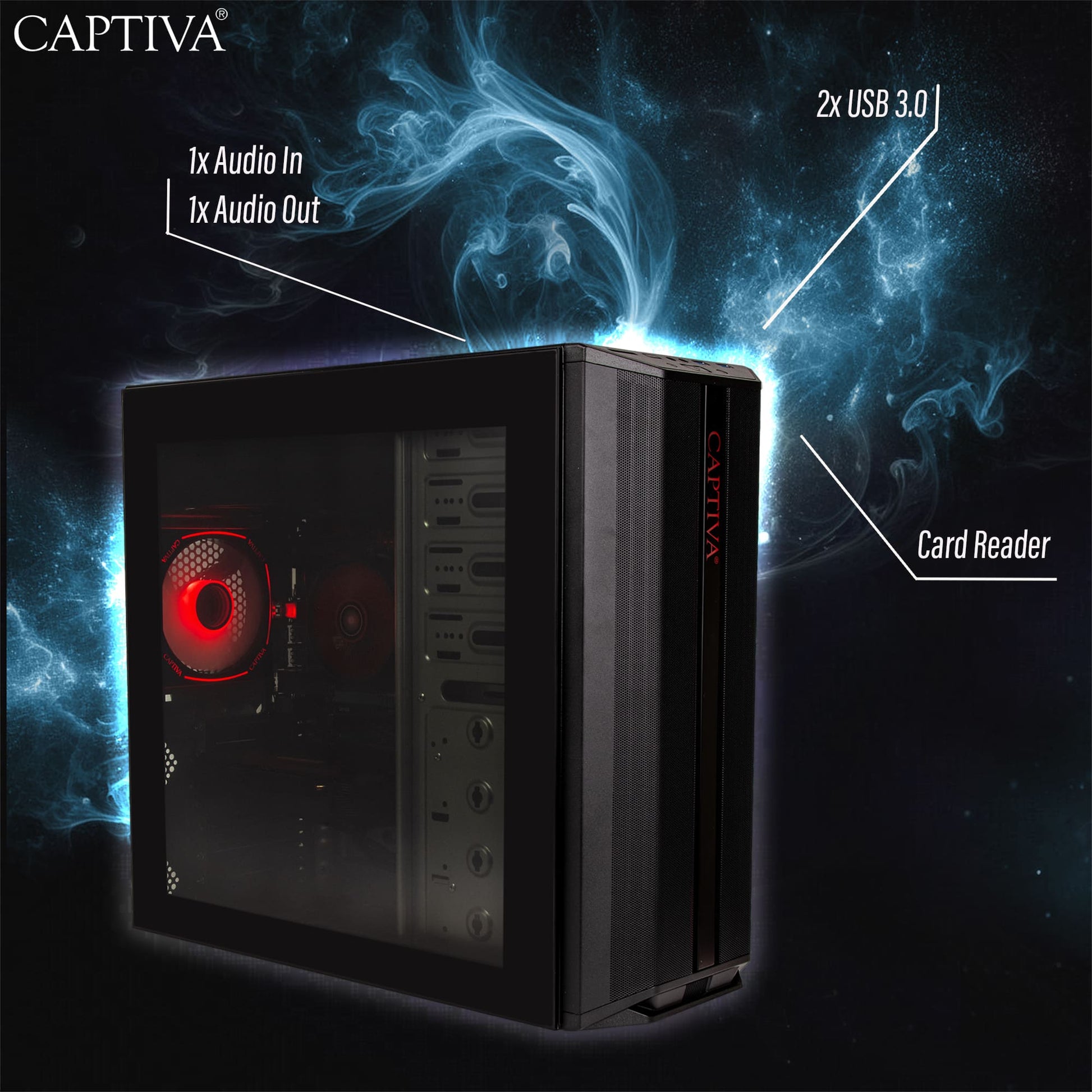 Captiva Entry Gaming R10-0288 Tower – AMD Ryzen 5 5500, 16 GB RAM, 1 TB SSD, Windows 11 Home