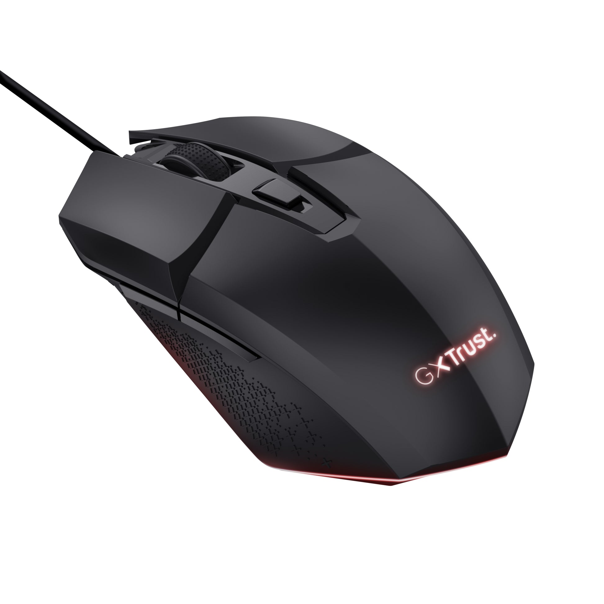 Trust GXT109 Felox Gaming-Maus – kabelgebunden, beidhändig, programmierbare Tasten, RGB-Beleuchtung, schwarz