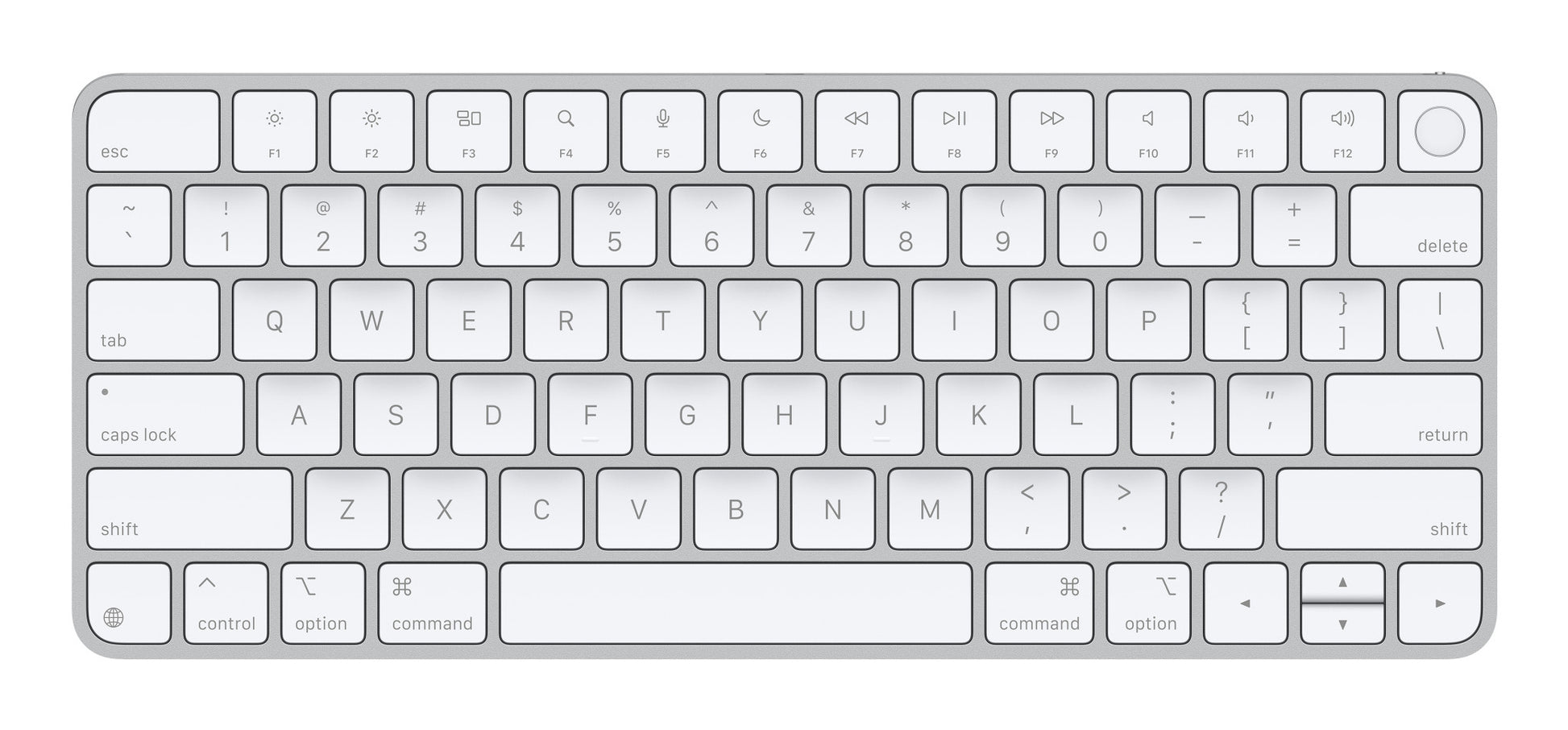 Apple Magic Keyboard Touch ID – TKL Tastatur – USB‑C & Bluetooth – QWERTY (US‑INT) – für Mac mit Apple Silicon