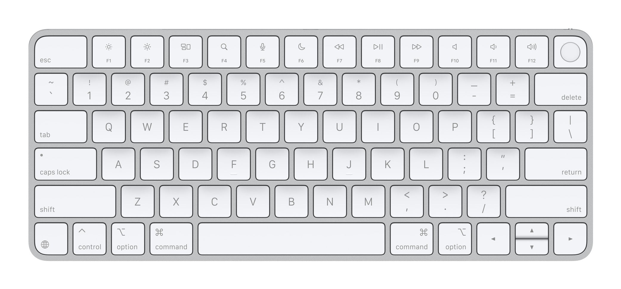 Apple Magic Keyboard mit Touch ID – TKL Tastatur – Bluetooth & USB-C – QWERTY (US-INT) – für Mac mit Chip