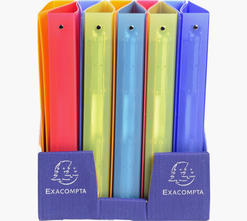 Exacompta Linicolor Ringbuch – 4-Ring – für A4 – Rückenbreite 4 cm – mehrfarbig