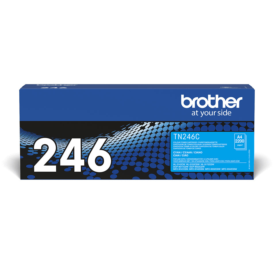 Brother Toner TN-246C – cyan, 2200 Seiten – für Brother HL-3142CW/HL-3152CDW/HL-3172CDW und andere