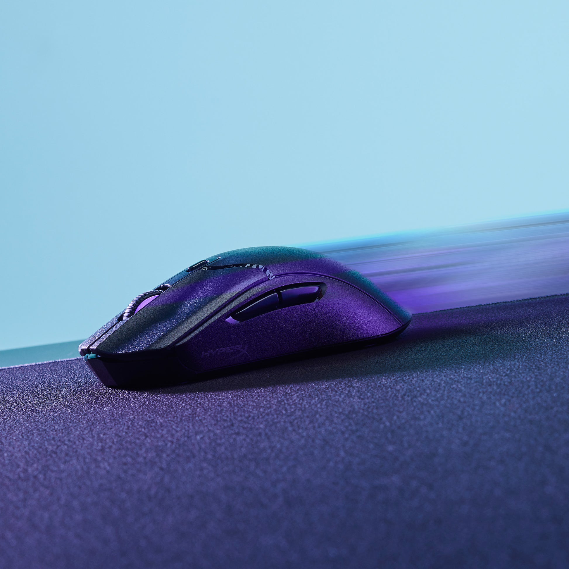 HyperX Pulsefire Haste 2 Core Gaming-Maus – kabellos, 6 Tasten, für Rechtshänder, Beleuchtung, weiss