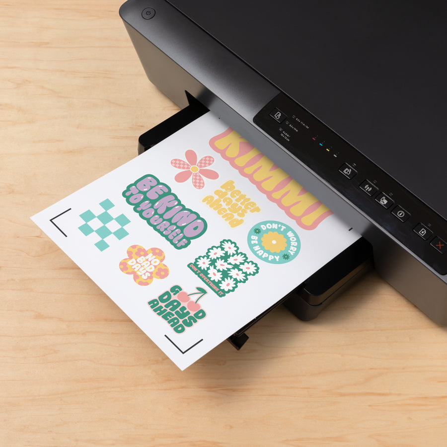 Cricut Stickerpapier – für Cricut Maker, Cricut Explore und Cricut Joy Xtra – A4 – Weiss – 8 Blatt