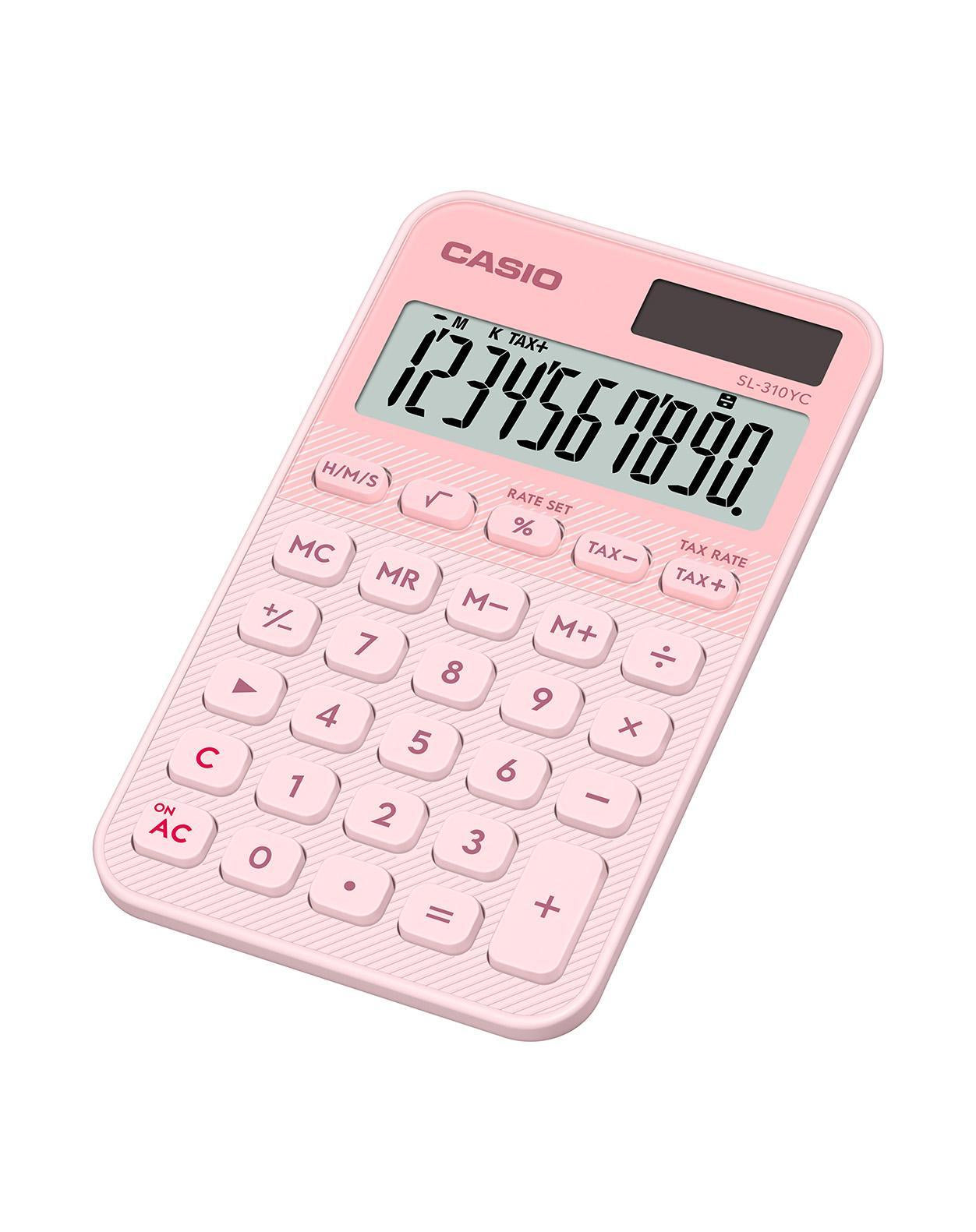Casio Taschenrechner SL-310YC – 10-stellig – Solar/Batterie – Hellrosa
