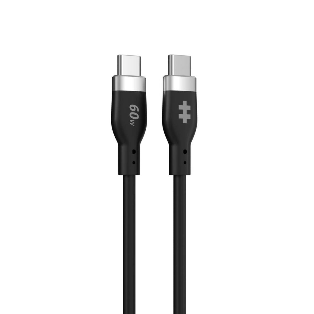 HYPER USB-C auf USB-C Kabel – USB 2.0 (480 Mbit/s) – 1,5 m – PD 60 W – Silikon – Schwarz