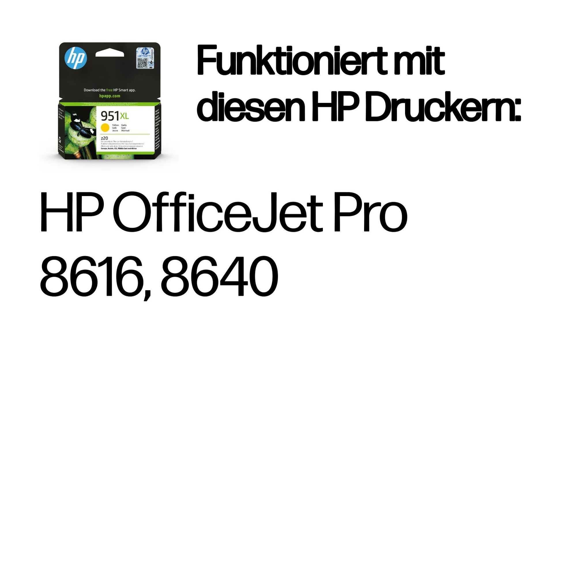 HP Tintenpatrone 951XL, Gelb, XL