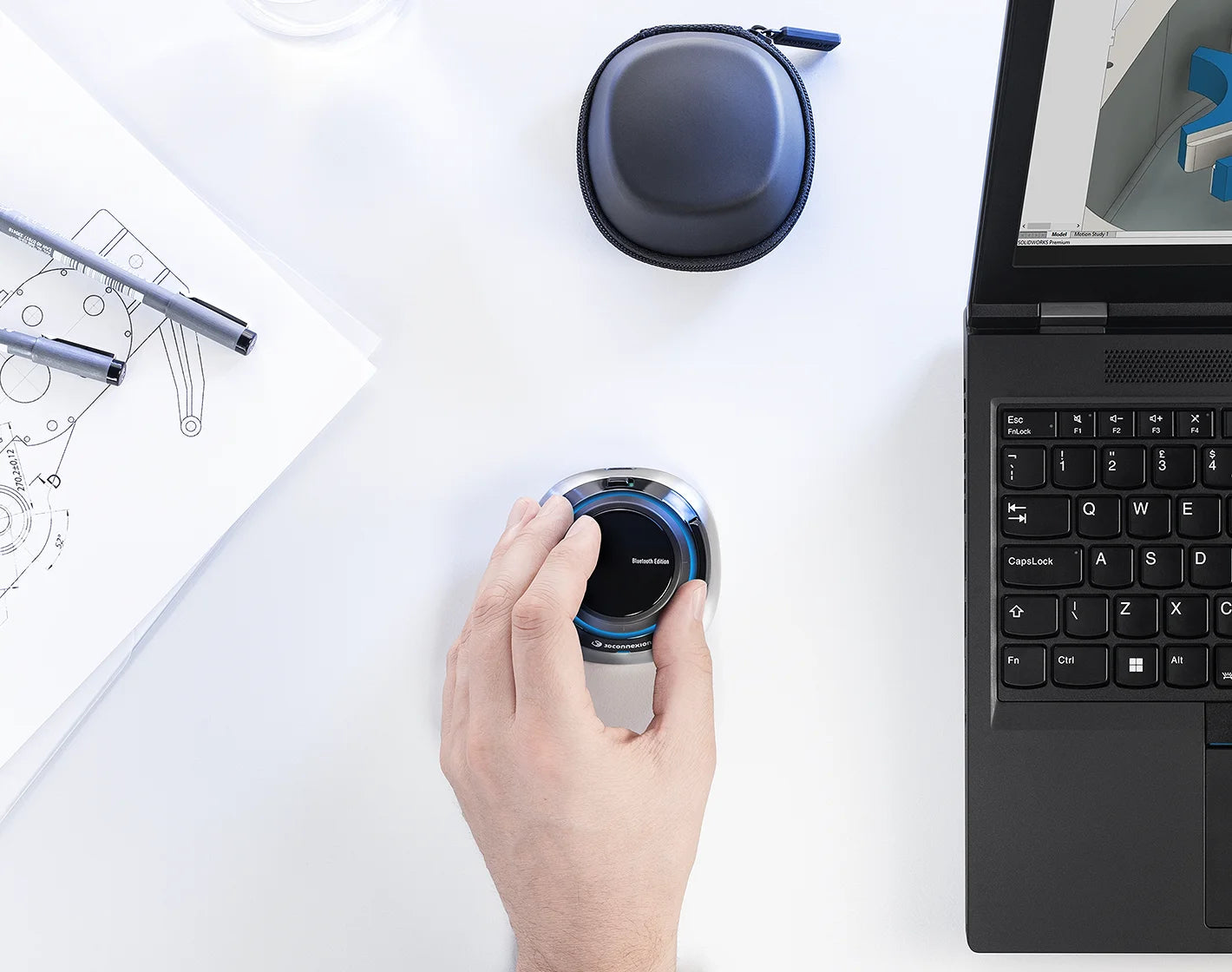 3Dconnexion SpaceMouse Wireless 3D-Maus – kabellos, Bluetooth, 3D-Navigation