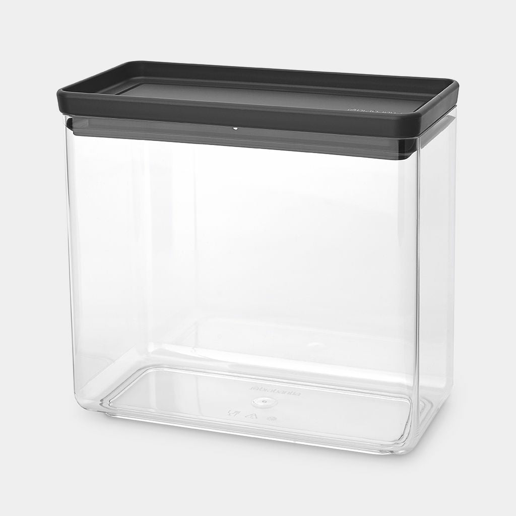 Brabantia Vorratsdose 3,5 L, 22,1 × 11,1 × 20,1 cm, Kunststoff, Dunkelgrau