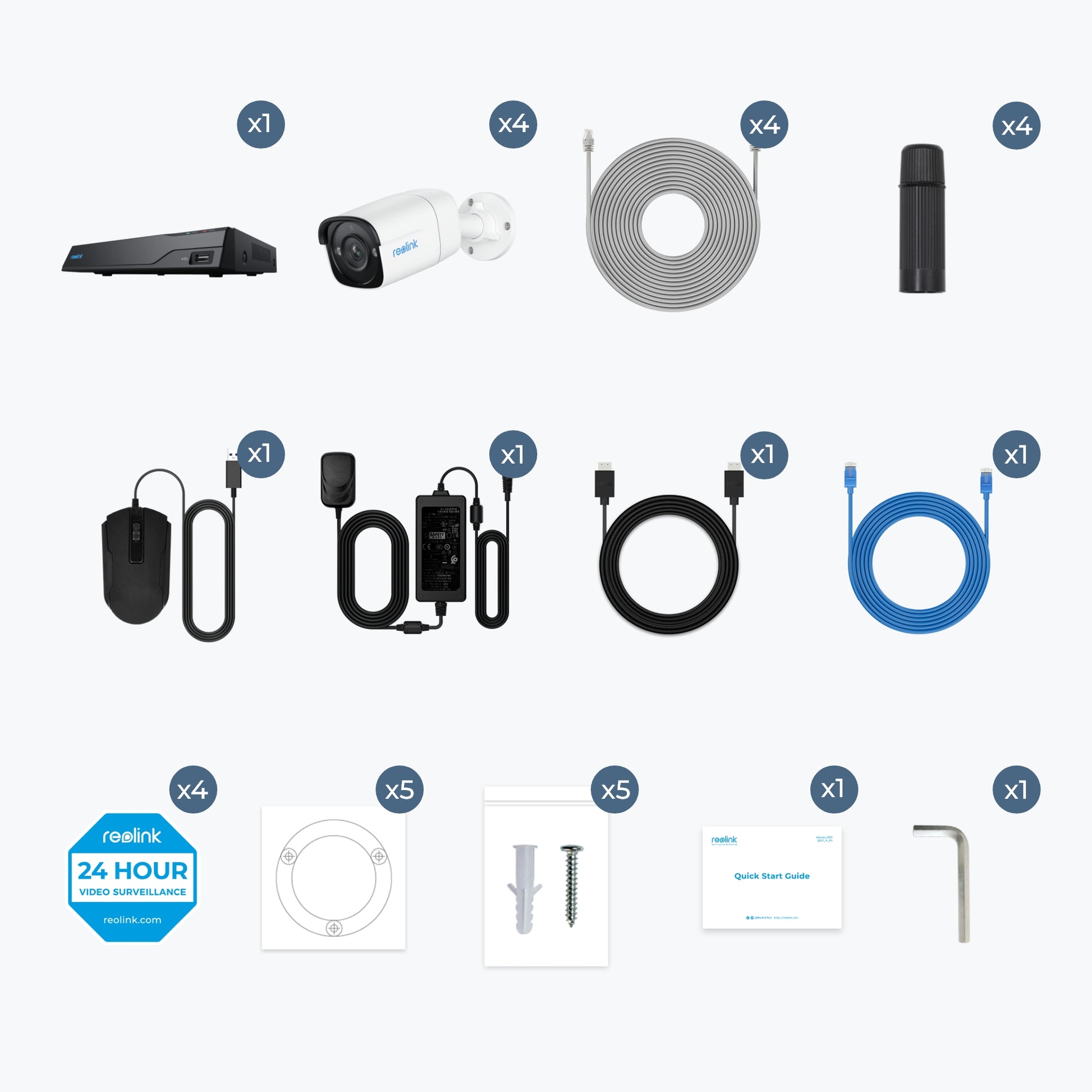 Reolink NVS8-5MB4 Bullet – 5MP – 2,8 mm – PoE – IP66
